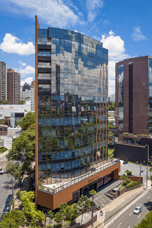 Fachada do escritório da Apê Real em Campinas — Toulon Office Norte Sul